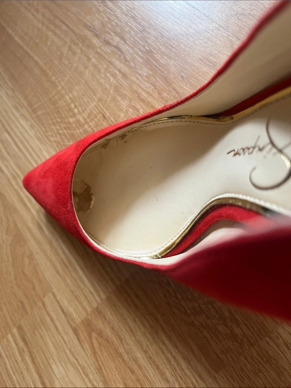 Jessica Simpson Red Suede Pointed-Toe Stiletto Pumps